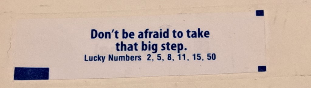 encouragement from a fortune&nbsp;cookie